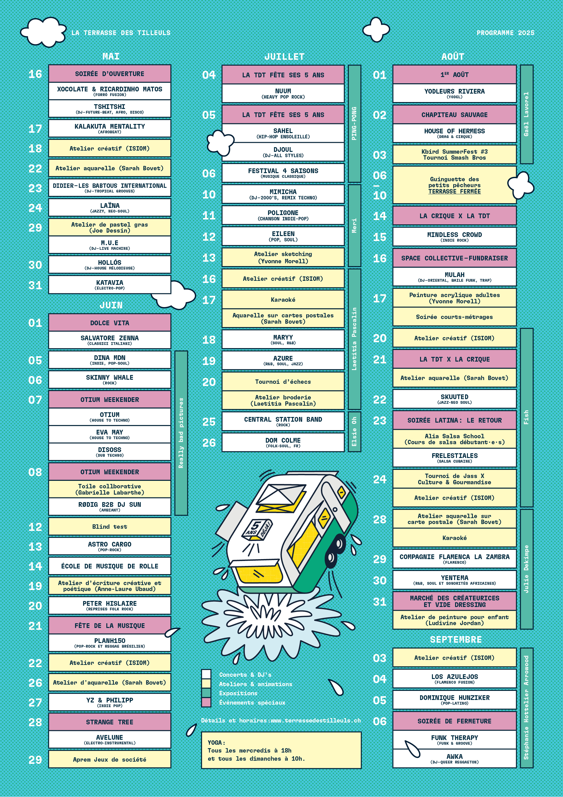 terrasse des tilleuls – programme 2025